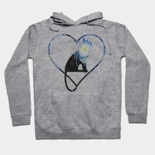 Cat Love Starry Night Hoodie